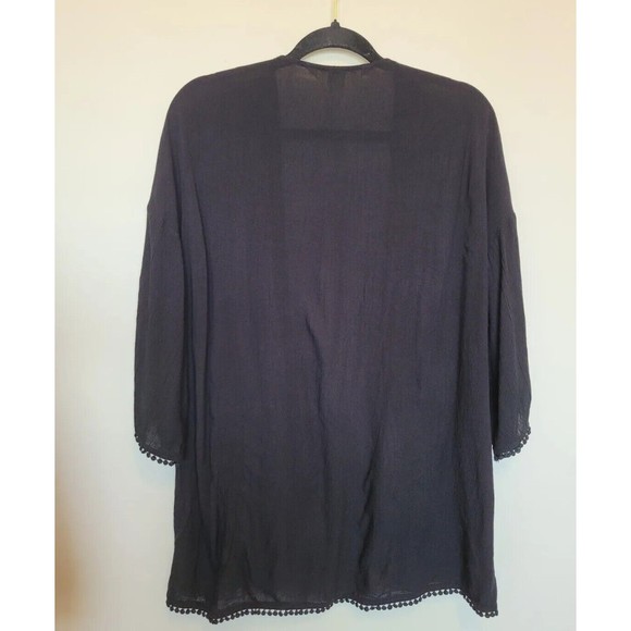 H&M X Coachella Womens Black Open Front Cardigan Size Small - Picture 4 of 7